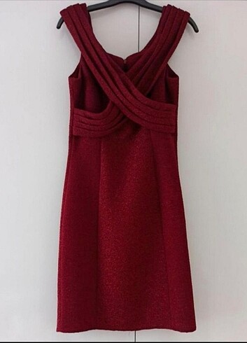 28 Beden bordo Renk Altanight Abiye Elbise