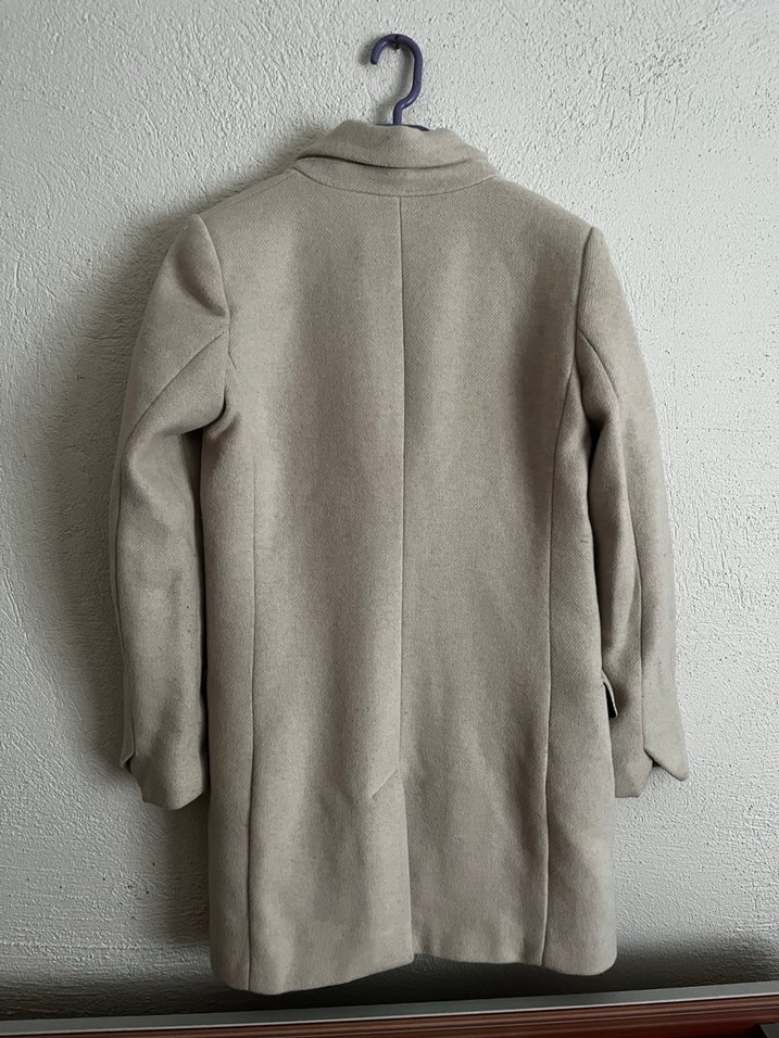 Mango yün kaşe kaban - Görsel 3