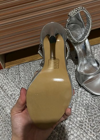Nine West Gri Topuklu Kadın Ayakkabı