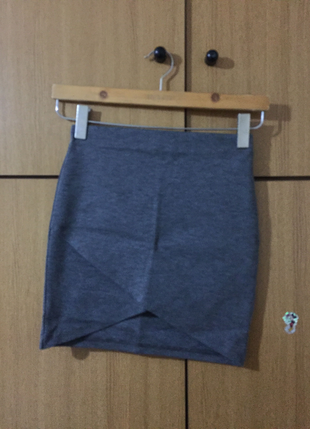 Mini etek kalın kumaş