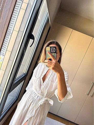 Zara Zara Uzun Gömlek Elbise