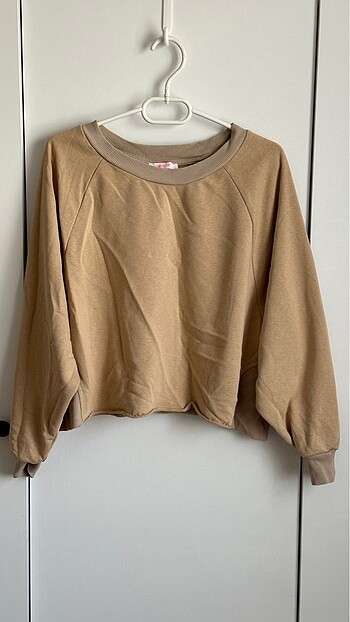 Bej Oversize Sweatshirt