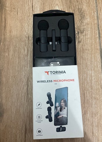 Torima 2'li Kablosuz Siyah Yaka Mikrofonu iPhone Uyumlu - Görsel 3