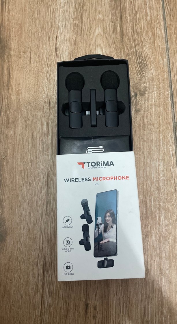 Torima 2'li Kablosuz Siyah Yaka Mikrofonu iPhone Uyumlu - Görsel 3