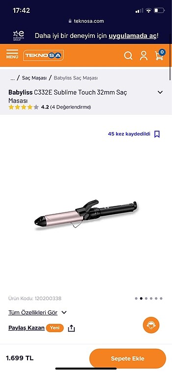 Babyliss C332E Saç Maşası