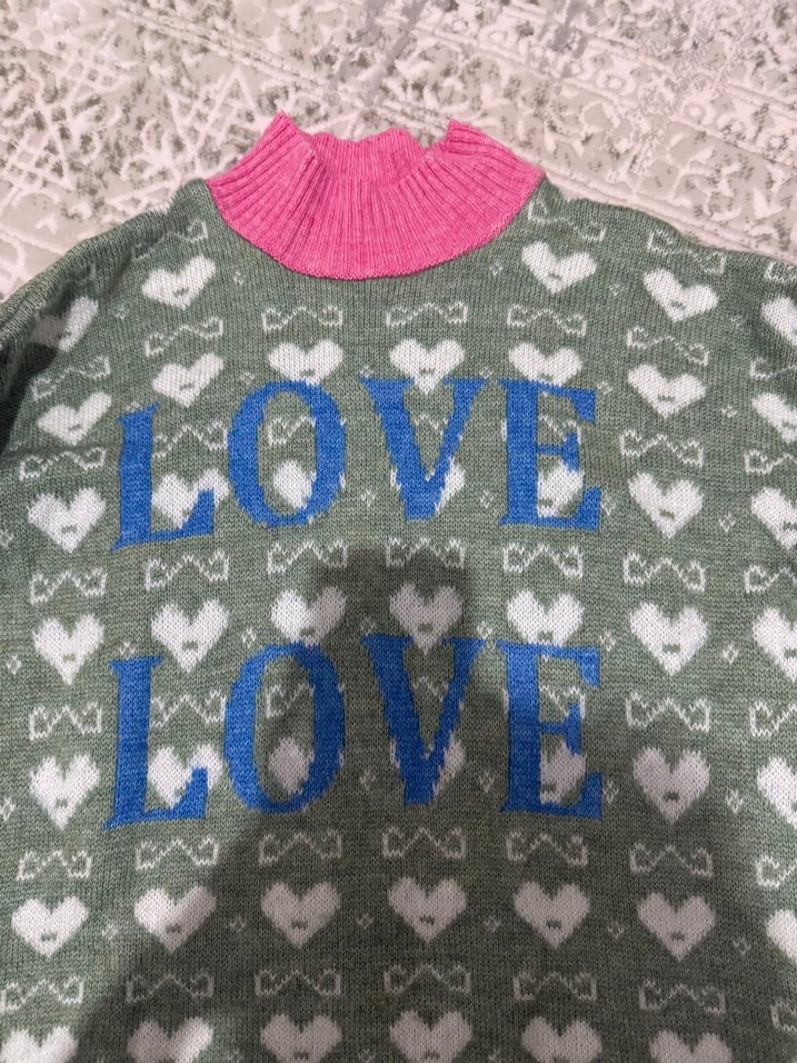 Renkli Nakışlı Kadın Triko Kazak - Görsel 2