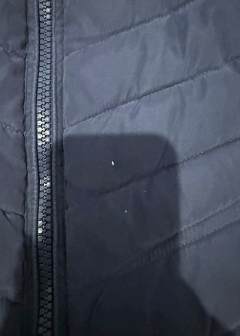 Mavi Kapüşonlu Kadın Kışlık Mont - Görsel 2