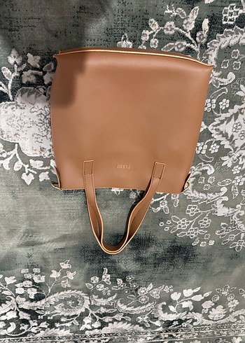 Bej Deri Fermuarlı Kadın Çanta PARIGI - Görsel 2