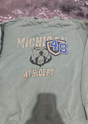 Yeşil Baskılı Kadın Sweatshirt - Görsel 2