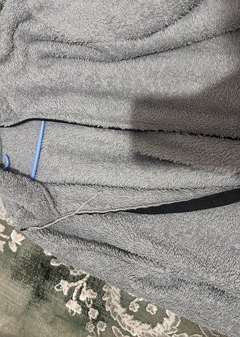 Gri Kapüşonlu Peluş Sweatshirt - Görsel 2