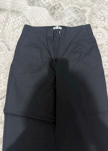 Siyah Midi Kumaş Kadın Pantolon - Görsel 3