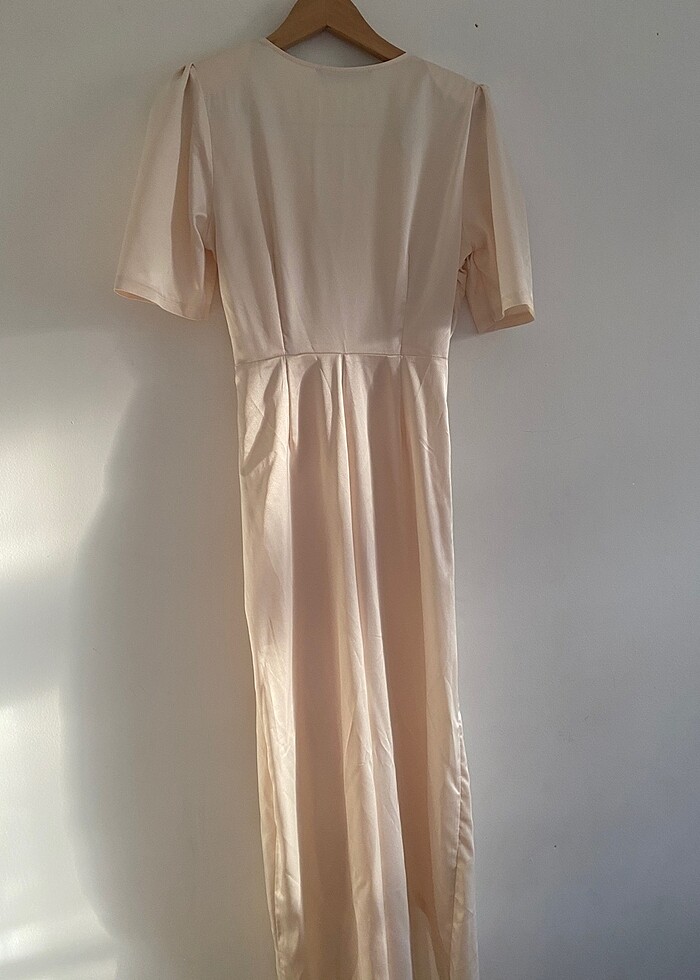 bsl saten elbise - Görsel 5