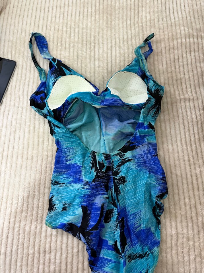 Mavi Drapeli Bağlamalı Mayo - Görsel 2