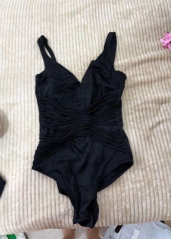 Siyah Pilili Gotik Kadın Mayo - Görsel 2