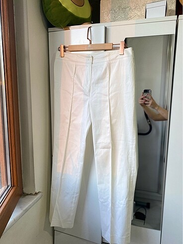 Kumaş beyaz pantolon
