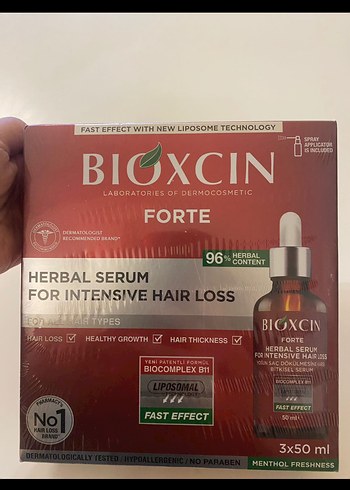 Bioxcin Forte Saç Dökülmesine Karşı Etkisel Serum 3x50ml - Görsel 3