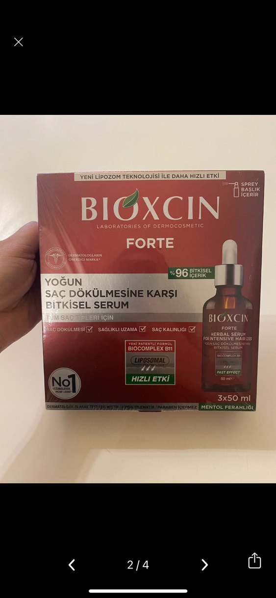 Bioxcin Forte Saç Dökülmesine Karşı Etkisel Serum 3x50ml - Görsel 2