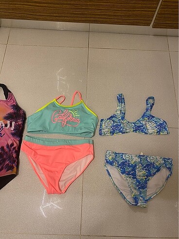 13-14 Yaş Beden siyah Renk Kız çocuk mayo bikini