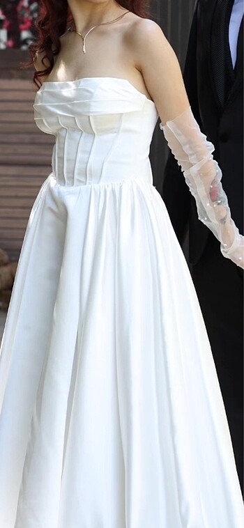 Straplez gelinlik - Görsel 4