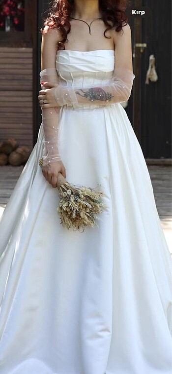 Straplez gelinlik - Görsel 3