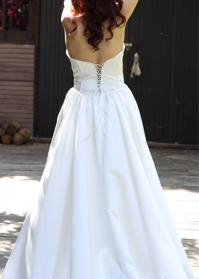 Straplez gelinlik - Görsel 2