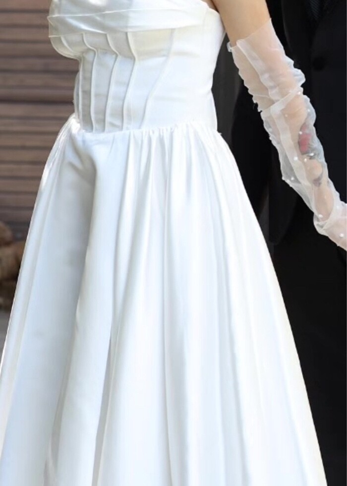 Straplez gelinlik - Görsel 4