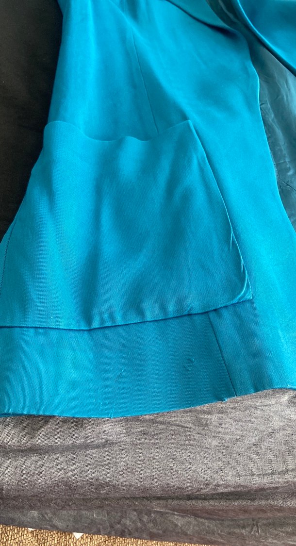 Turkuaz mavi blazer ceket - Görsel 5