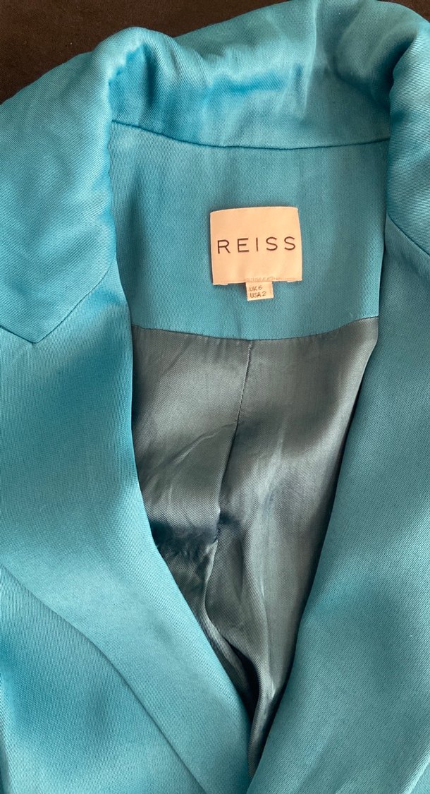 Turkuaz mavi blazer ceket - Görsel 3