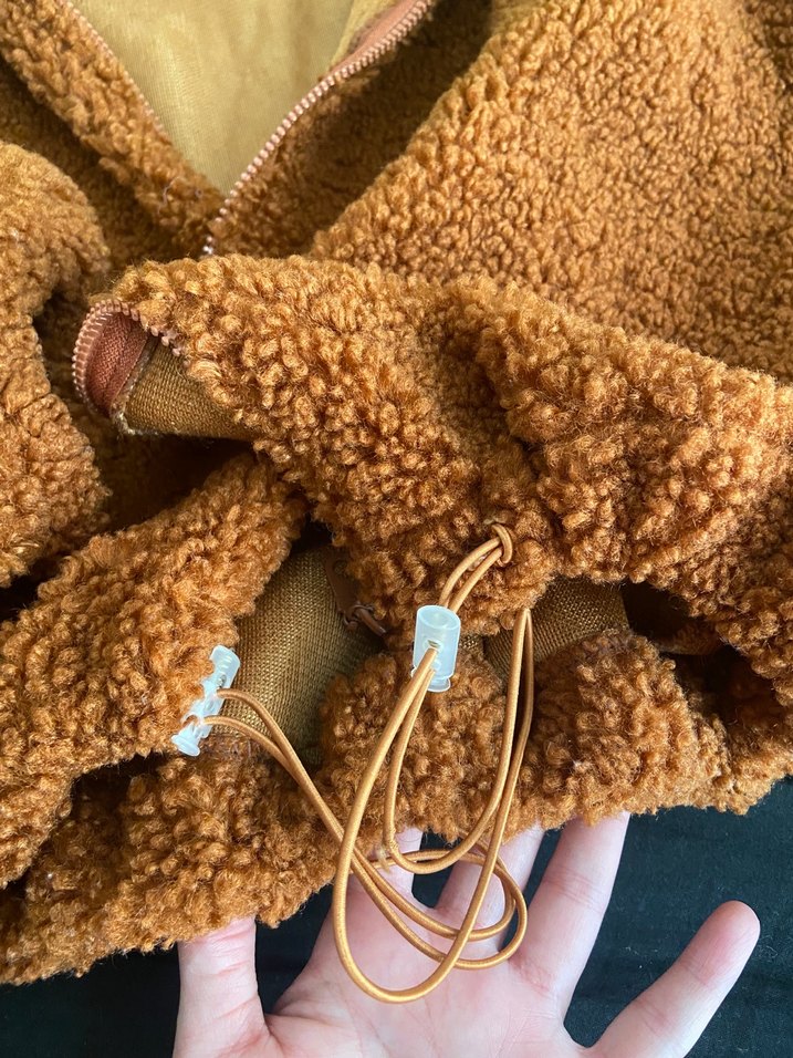 Kahverengi yumoş Kadın Kışlık Kapüşonlu Ceket - Görsel 3