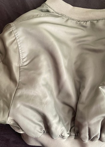 Kadın Haki Kamuflaj Fermuarlı Ceket - Görsel 5