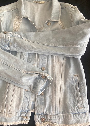 Kadın kot ceket - Görsel 3