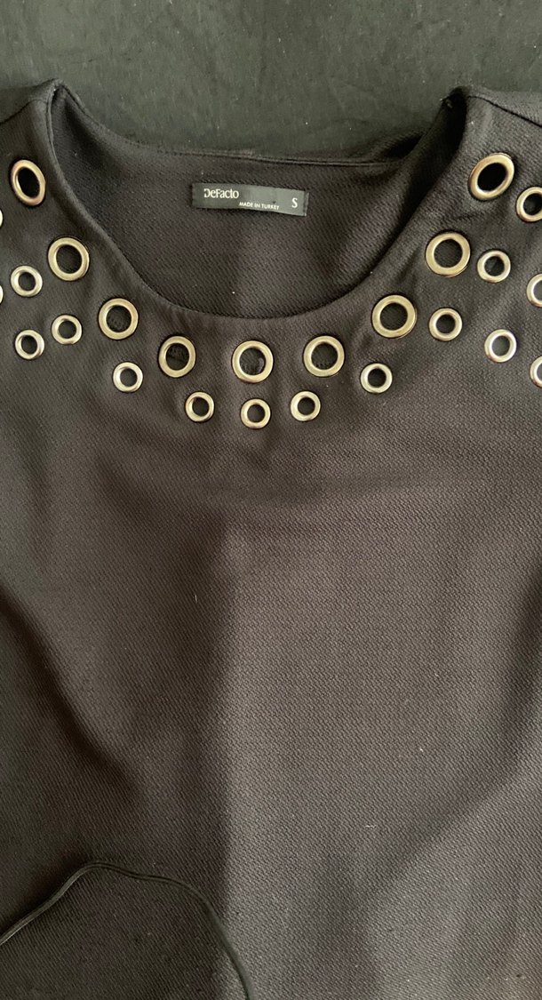 Siyah Midi Elbise - Görsel 4