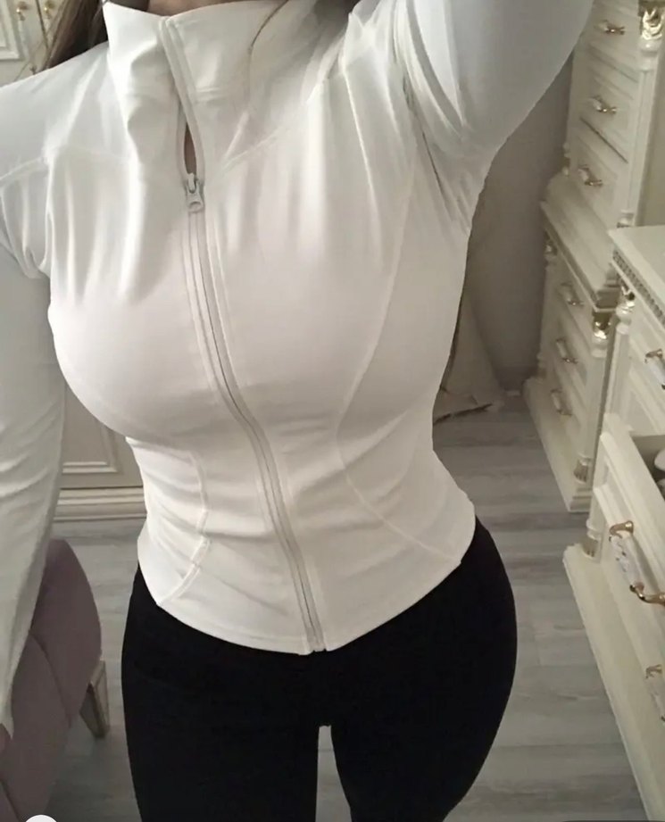 Beyaz Uzun Kollu Spor Üst - Görsel 5