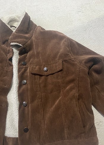 Düğmeli Kahverengi Süet Kadın Ceket - Görsel 3