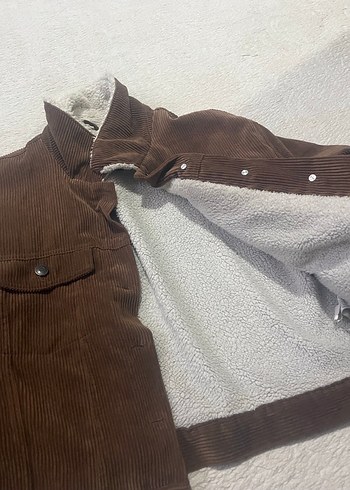 Düğmeli Kahverengi Süet Kadın Ceket - Görsel 2