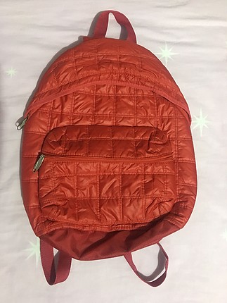 Kırmızı paraşüt kumaş çanta 
