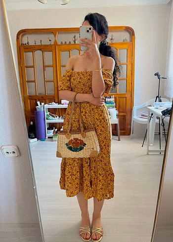 Bohem Pinterest Midi Elbise