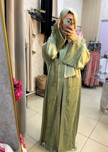 Nakışlı Bohem Kadın Uzun abaya