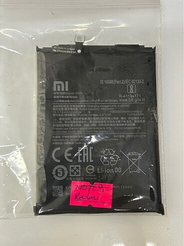 Xiaomi Redmi Note 9 Batarya