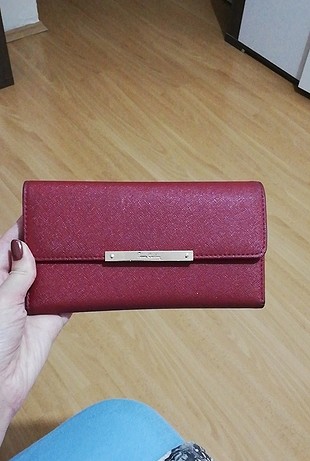 pierre cardin kadın koyu kırmızı cüzdan 