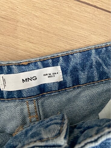 36 Beden mavi Renk Mango jean