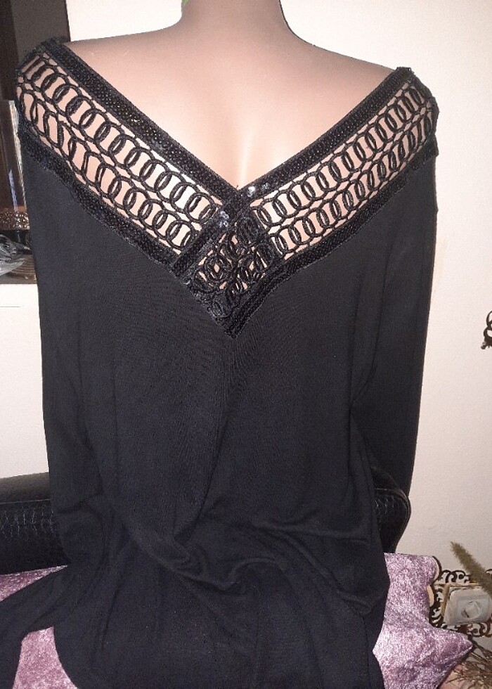 Sırt dekolteli bluz  - Görsel 4