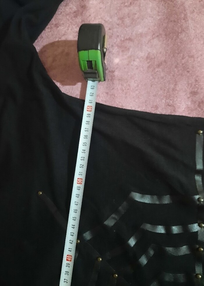 Deri detaylı bluz - Görsel 5