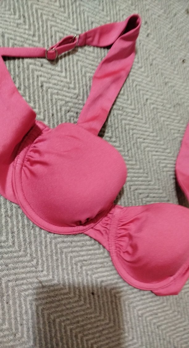 Pembe Strappy Bikini Üstü - Görsel 2