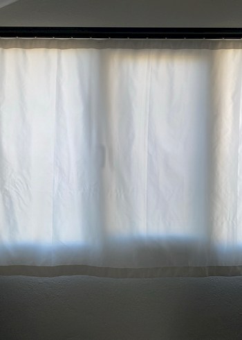 Beyaz Düz Güneşlik Perde - Görsel 2