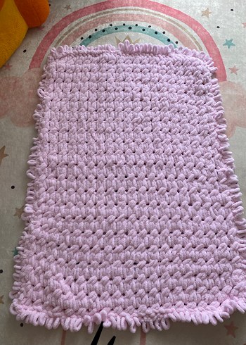 Pembe Örgü Bebek Battaniyesi - Görsel 4