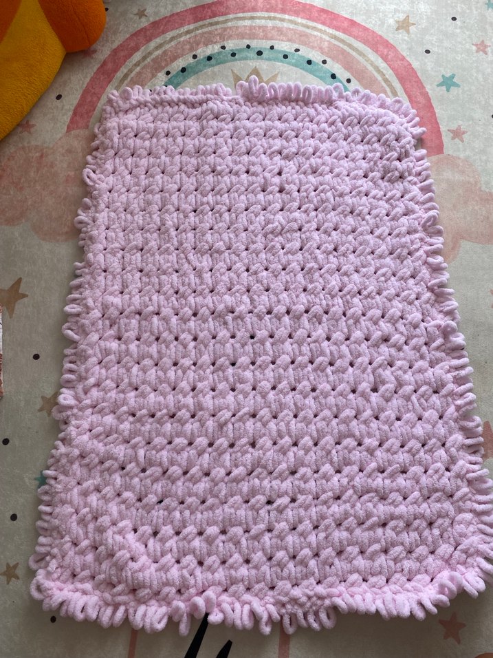 Pembe Örgü Bebek Battaniyesi - Görsel 4