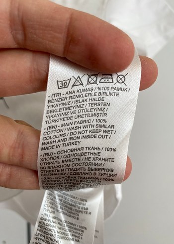 Beyaz Çiçek Baskılı Kız Tişörtü - Görsel 4