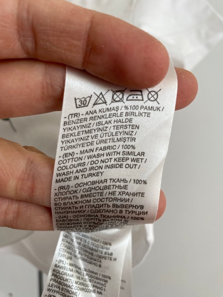 Beyaz Çiçek Baskılı Kız Tişörtü - Görsel 4