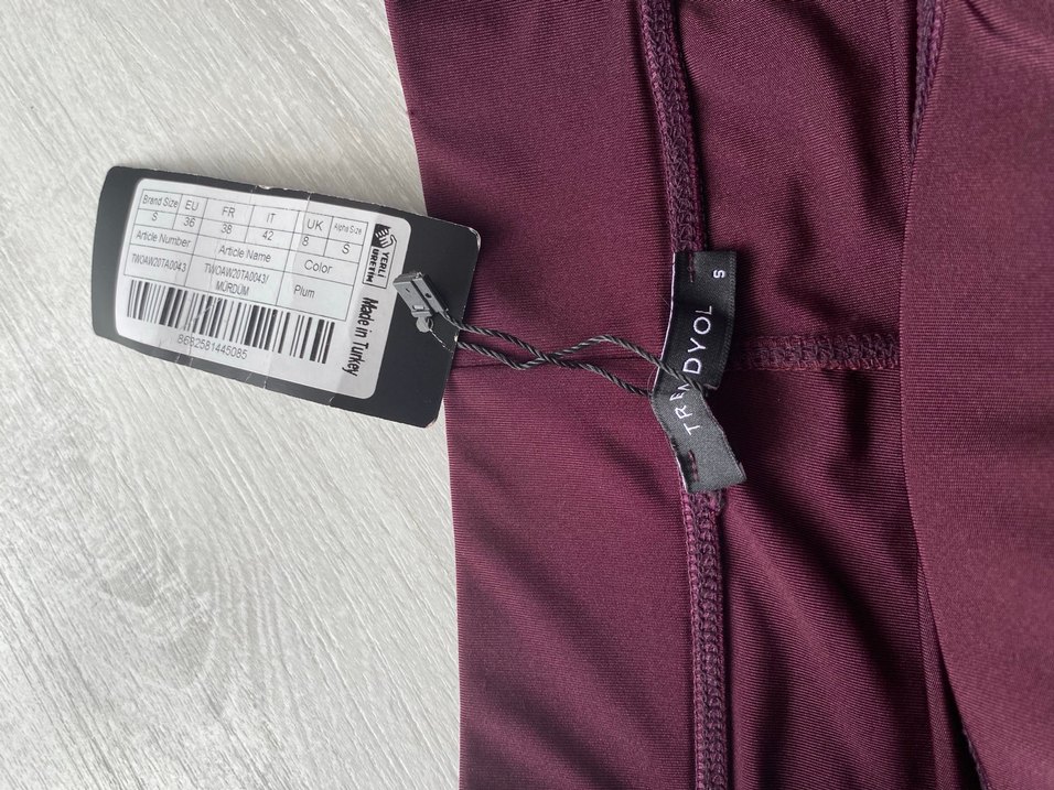 Bordo Beyaz Kadın Spor Tayt - Görsel 3